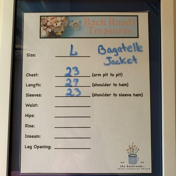 Bagatelle Collection Jacket LARGE Green Front Tie with Pockets Split Back Collar - Picture 12 of 12